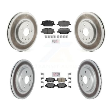 Front Rear Ceramic Pads And Coated Disc Brake Rotors Kit For Buick Envision Cadillac XT4 KGA-102931