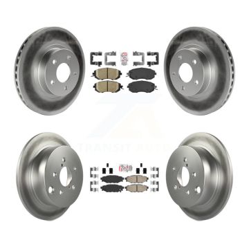 Front Rear Ceramic Pads And Coated Disc Brake Rotors Kit For Subaru Impreza KGA-102935