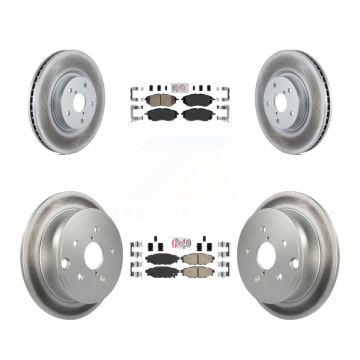 Front Rear Ceramic Pads And Coated Disc Brake Rotors Kit For Subaru WRX KGA-102949