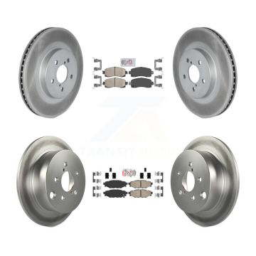 Front Rear Ceramic Pads And Coated Disc Brake Rotors Kit For Subaru Crosstrek Impreza KGA-102953