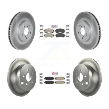 Front Rear Ceramic Pads And Coated Disc Brake Rotors Kit For Subaru Crosstrek Impreza KGA-102955