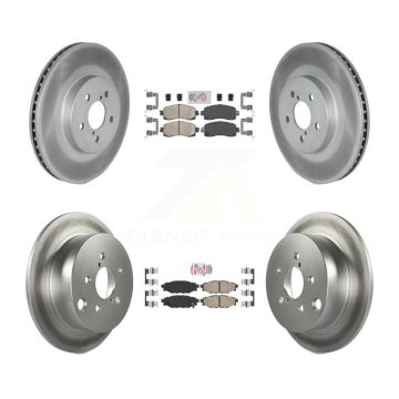 Front Rear Ceramic Pads And Coated Disc Brake Rotors Kit For Subaru Crosstrek Impreza KGA-102956