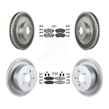 Front Rear Ceramic Pads And Coated Disc Brake Rotors Kit For 2005 Subaru Outback Legacy KGA-102957