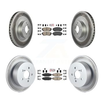 Front Rear Ceramic Pads And Coated Disc Brake Rotors Kit For 2005 Subaru Outback Legacy KGA-102958