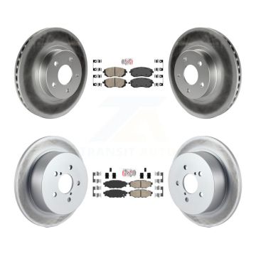 Front Rear Ceramic Pads And Coated Disc Brake Rotors Kit For 2005 Subaru Legacy i/Limited KGA-102959