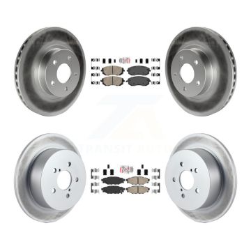 Front Rear Ceramic Pads And Coated Disc Brake Rotors Kit For 2005 Subaru Legacy i/Limited KGA-102960