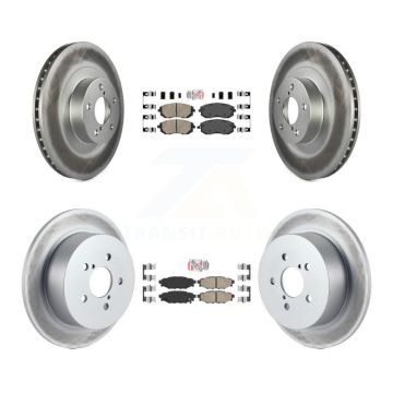 Front Rear Ceramic Pads And Coated Disc Brake Rotors Kit For 2005 Subaru Outback Legacy KGA-102962