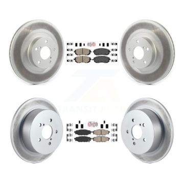 Front Rear Ceramic Pads And Coated Disc Brake Rotors Kit For Subaru Outback Legacy KGA-102968