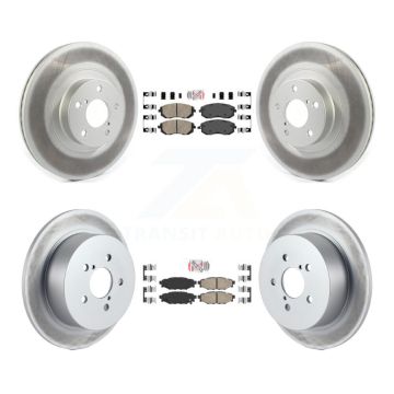 Front Rear Ceramic Pads And Coated Disc Brake Rotors Kit For Subaru Outback Legacy KGA-102970
