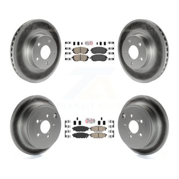 Front Rear Ceramic Pads And Coated Disc Brake Rotors Kit For Subaru Impreza KGA-102974