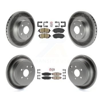 Front Rear Ceramic Pads And Coated Disc Brake Rotors Kit For Subaru Impreza KGA-102985