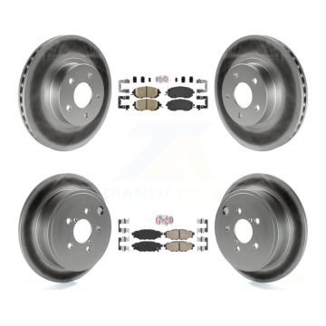 Front Rear Ceramic Pads And Coated Disc Brake Rotors Kit For Subaru Impreza KGA-102986