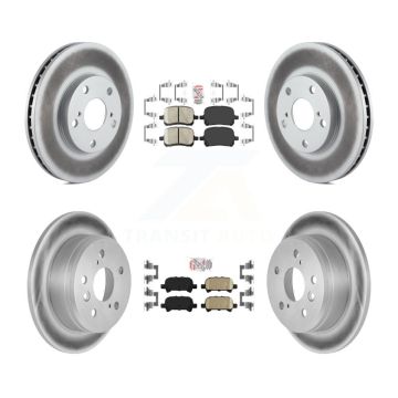 Front Rear Ceramic Pads And Coated Disc Brake Rotors Kit For Toyota Camry Solara KGA-102999
