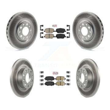Front Rear Ceramic Pads And Coated Disc Brake Rotors Kit For Jeep Renegade Fiat 500X KGA-103004