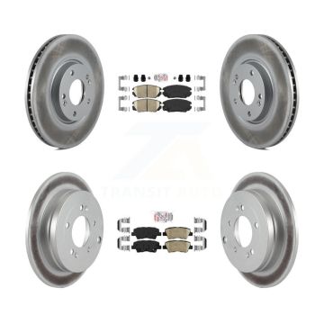 Front Rear Ceramic Pads And Coated Disc Brake Rotors Kit For 2007-2009 Kia Amanti KGA-103010
