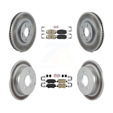Front Rear Ceramic Pads And Coated Disc Brake Rotors Kit For 2007-2009 Kia Amanti KGA-103011