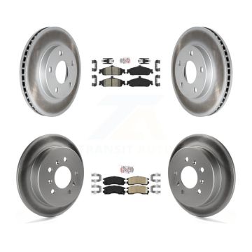 Front Rear Ceramic Pad Coated Disc Brake Rotors Kit For Pontiac Grand Am Oldsmobile Alero KGA-103029