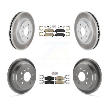 Front Rear Ceramic Pads And Coated Disc Brake Rotors Kit For Chevrolet Impala Monte Carlo KGA-103031