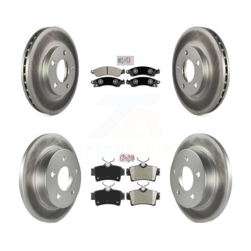 Front Rear Semi-Metallic Pad & Coated Disc Brake Rotor Kit For Ford Mustang Left or Right KGA-103035