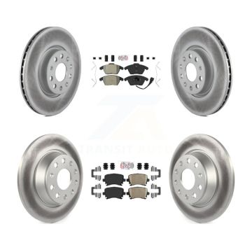 Front Semi-Metallic Rear Ceramic Pad Coat Brake Rotor Kit For Volkswagen CC GTI Passat A3 KGA-103041