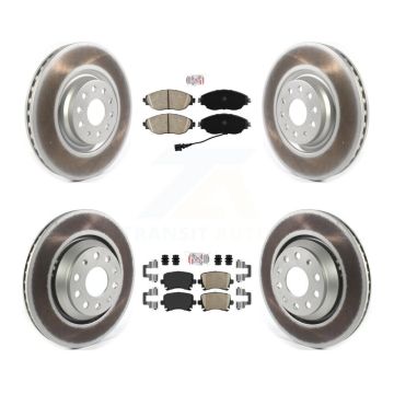Front Rear Ceramic Pads And Coated Disc Brake Rotors Kit For Volkswagen GTI KGA-103055