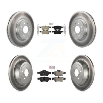 Front Rear Semi-Metallic Pad & Coated Brake Rotor Kit For Mercedes-Benz ML350 ML320 ML500 KGA-103089