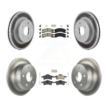 Front Rear Semi-Metallic Pads And Coated Disc Brake Rotors Kit For Jeep Grand Cherokee KGA-103092