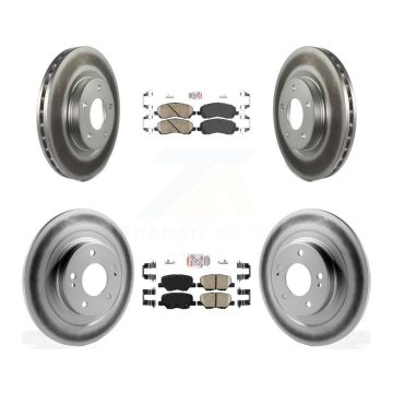 Front Rear Ceramic Pad And Coated Disc Brake Rotor Kit For Mitsubishi RVR Outlander Sport KGA-103126