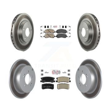 Front Rear Ceramic Pads And Coated Disc Brake Rotors Kit For Mitsubishi Outlander KGA-103131