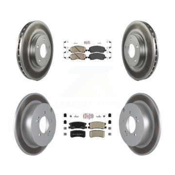 Front Rear Ceramic Pads And Coated Disc Brake Rotors Kit For Mitsubishi Outlander KGA-103132