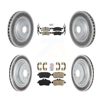 Front Rear Ceramic Pads And Coated Disc Brake Rotors Kit For Mercedes-Benz GL350 ML250 KGA-103135