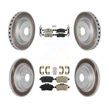 Front Rear Ceramic Pad Coat Brake Rotors Kit For Mercedes-Benz ML350 GLE350 ML250 GLE300d KGA-103143