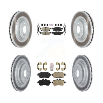 Front Rear Ceramic Pads And Coated Disc Brake Rotors Kit For Mercedes-Benz GLE400 KGA-103148