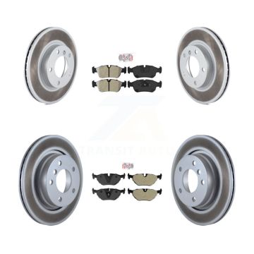 Front Rear Semi-Metallic Pads And Coated Disc Brake Rotors Kit For BMW 328i 328is KGA-103157
