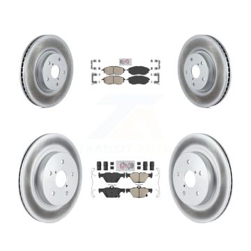 Front Rear Ceramic Pads And Coated Disc Brake Rotors Kit For Subaru Outback WRX Legacy KGA-103159