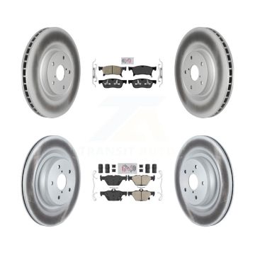 Front Rear Ceramic Pads And Coated Disc Brake Rotors Kit For 2019-2024 Subaru Ascent KGA-103166