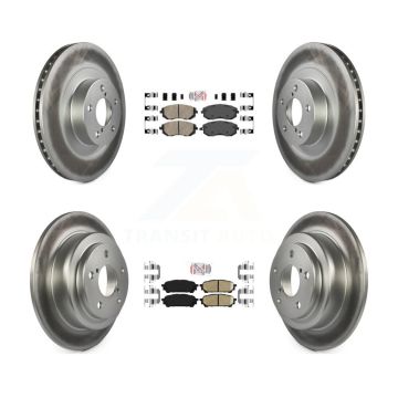 Front Rear Ceramic Pad Coated Disc Brake Rotors Kit For Subaru Forester Impreza Saab 9-2X KGA-103179
