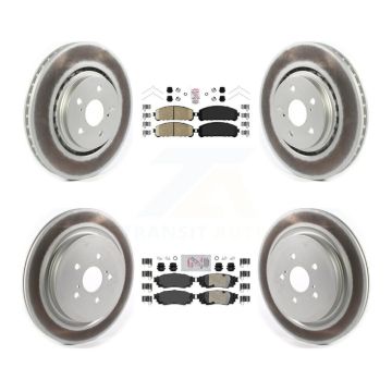 Front Rear Ceramic Pad Coated Disc Brake Rotors Kit For Lexus RX350 RX450h RX350L RX450hL KGA-103192