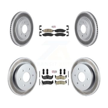 Front Rear Ceramic Pads And Coated Disc Brake Rotors Kit For 2007 Nissan TITAN From 04 07 KGA-103201