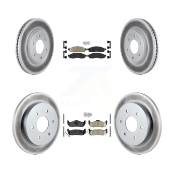 Front Rear Ceramic Pads And Coated Disc Brake Rotors Kit For 2007 Nissan TITAN From 04 07 KGA-103202