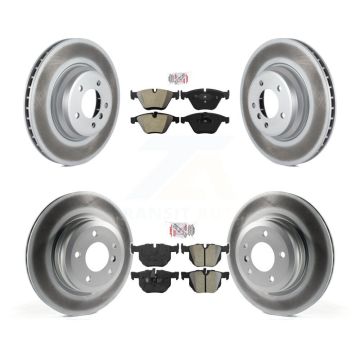 Front Rear Semi-Metallic Pad Coat Brake Rotor Kit For BMW 335i xDrive X1 335xi 335is 335d KGA-103203