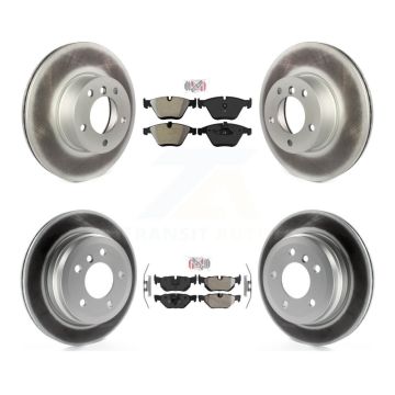 Front Rear Semi-Metallic Pad And Coated Disc Brake Rotor Kit For BMW 328i xDrive X1 328xi KGA-103206