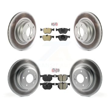 Front Rear Semi-Metallic Pads And Coated Disc Brake Rotors Kit For 2006 BMW 330i 330xi KGA-103209