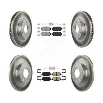 Front Rear Ceramic Pads And Coated Disc Brake Rotors Kit For Mazda 6 KGA-103212