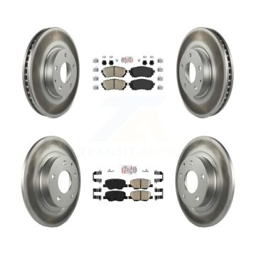Front Rear Ceramic Pads And Coated Disc Brake Rotors Kit For Mazda 6 KGA-103213