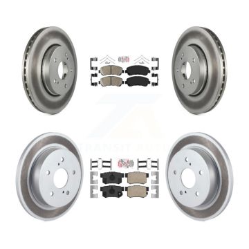 Front Rear Ceramic Pads And Coated Disc Brake Rotors Kit For 2010-2013 Suzuki Kizashi KGA-103225