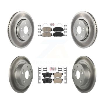 Front Rear Ceramic Pads And Coated Disc Brake Rotors Kit For 2016 Acura ILX KGA-103230