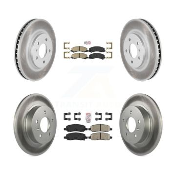 Front Rear Ceramic Pads And Coated Disc Brake Rotors Kit For Buick Lucerne KGA-103241