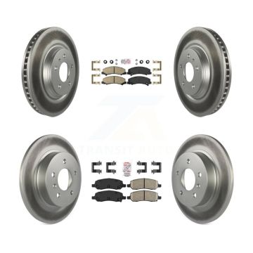 Front Rear Ceramic Pad Coat Disc Brake Rotor Kit For 2006-2011 Buick Lucerne Cadillac DTS KGA-103242