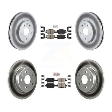 Front Rear Ceramic Pad & Coated Disc Brake Rotor Kit For Chevrolet Cruze Bolt EV Volt EUV KGA-103244